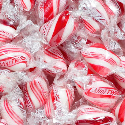 Red & White Mint Twists Hard Candy