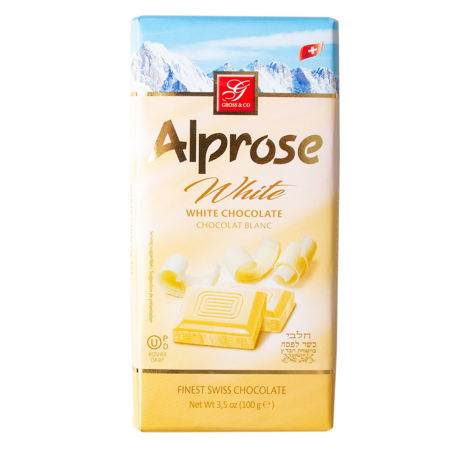 Alprose Milk Chocolate Bar - White