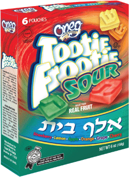 SOUR Tootie Frootie Alef-Beis Jellies - 6PK