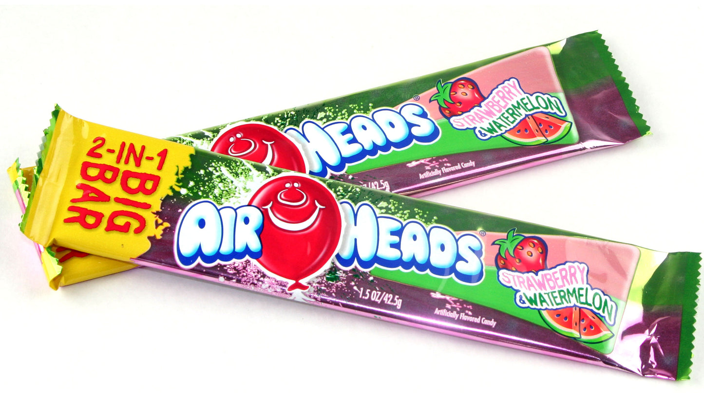 AirHeads 2-IN-1 Big Taffy Bars - Strawberry & Lemonade