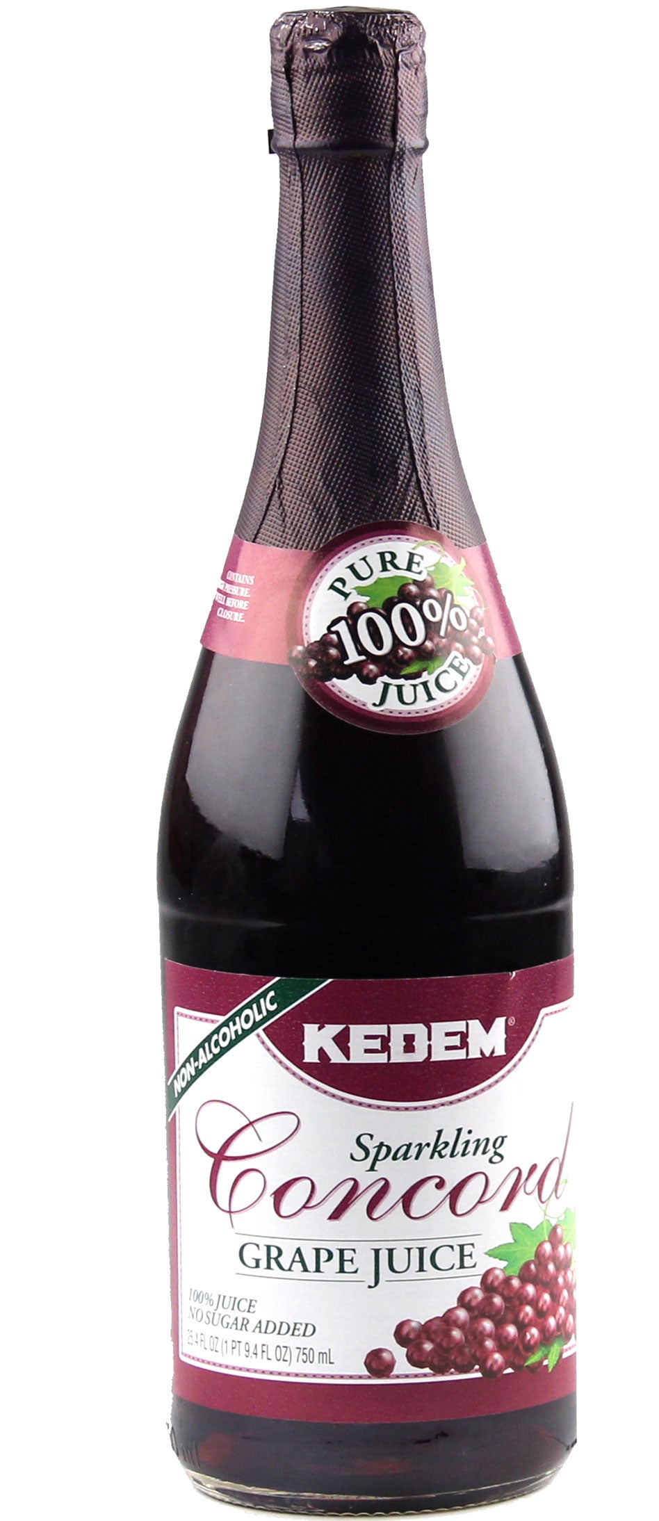Kedem Sparkling Concord Grape Juice Bottle