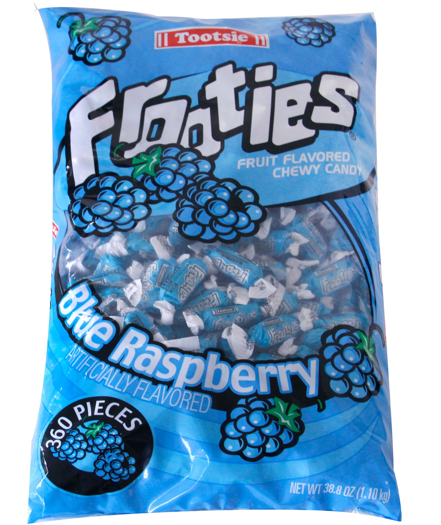 Blue Tootsie Roll Frooties Taffy Candy - Blue Raspberry