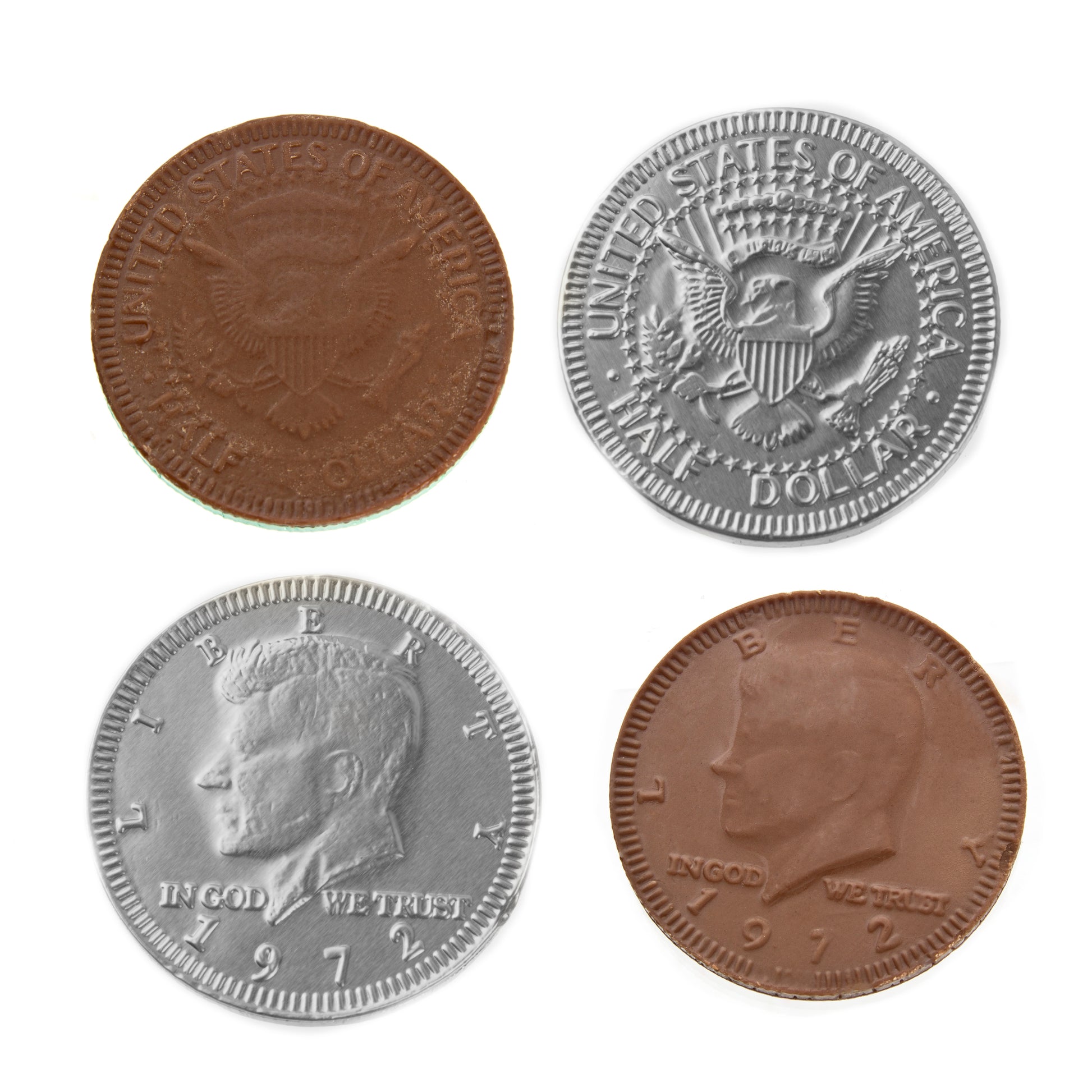 Silver Chocolate Coins - 1 LB Bag