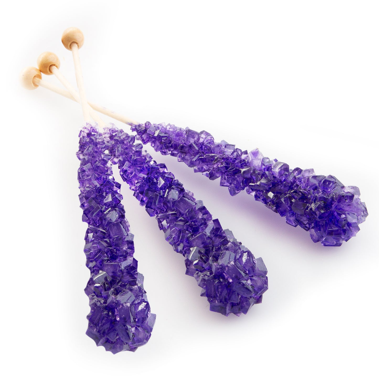 Large Wrapped Purple Rock Candy Crystal Sticks - Grape