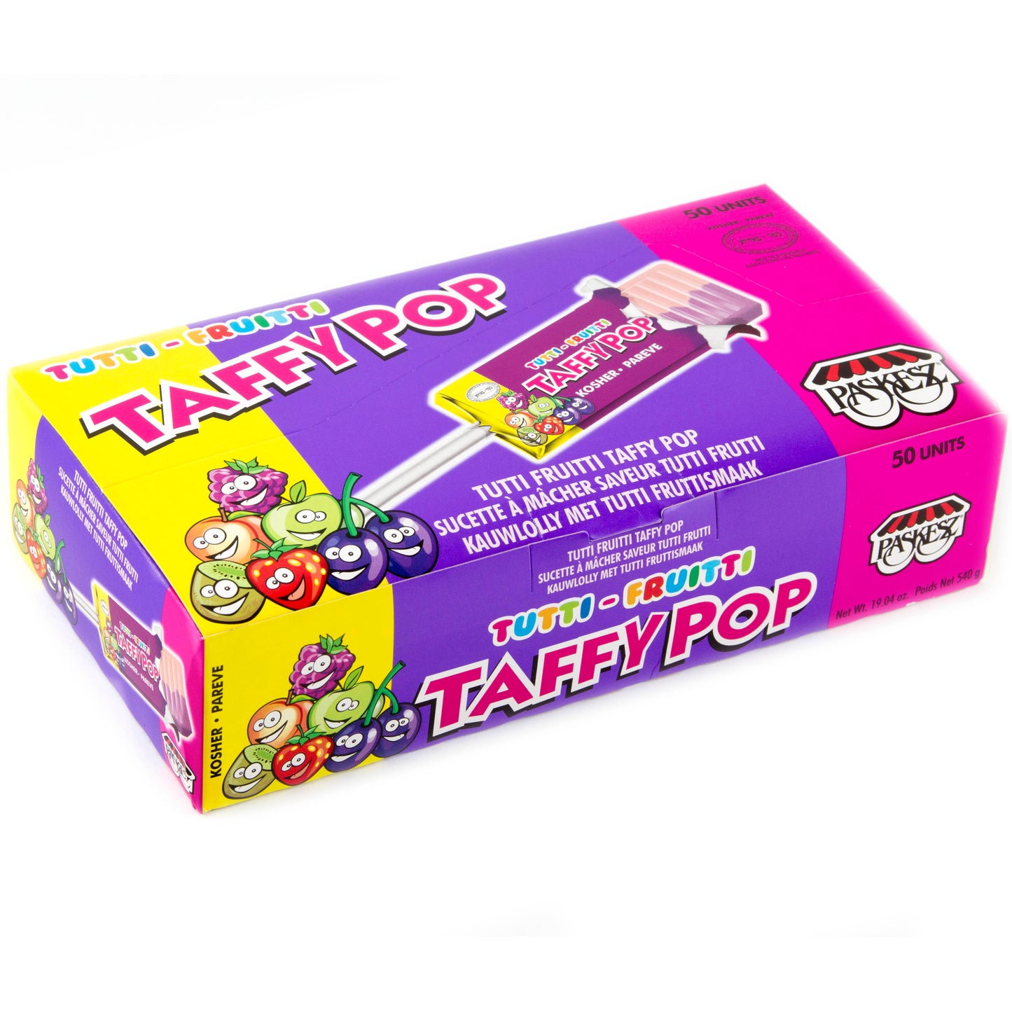 Tutti Frutti Taffy Pop - 50CT Box