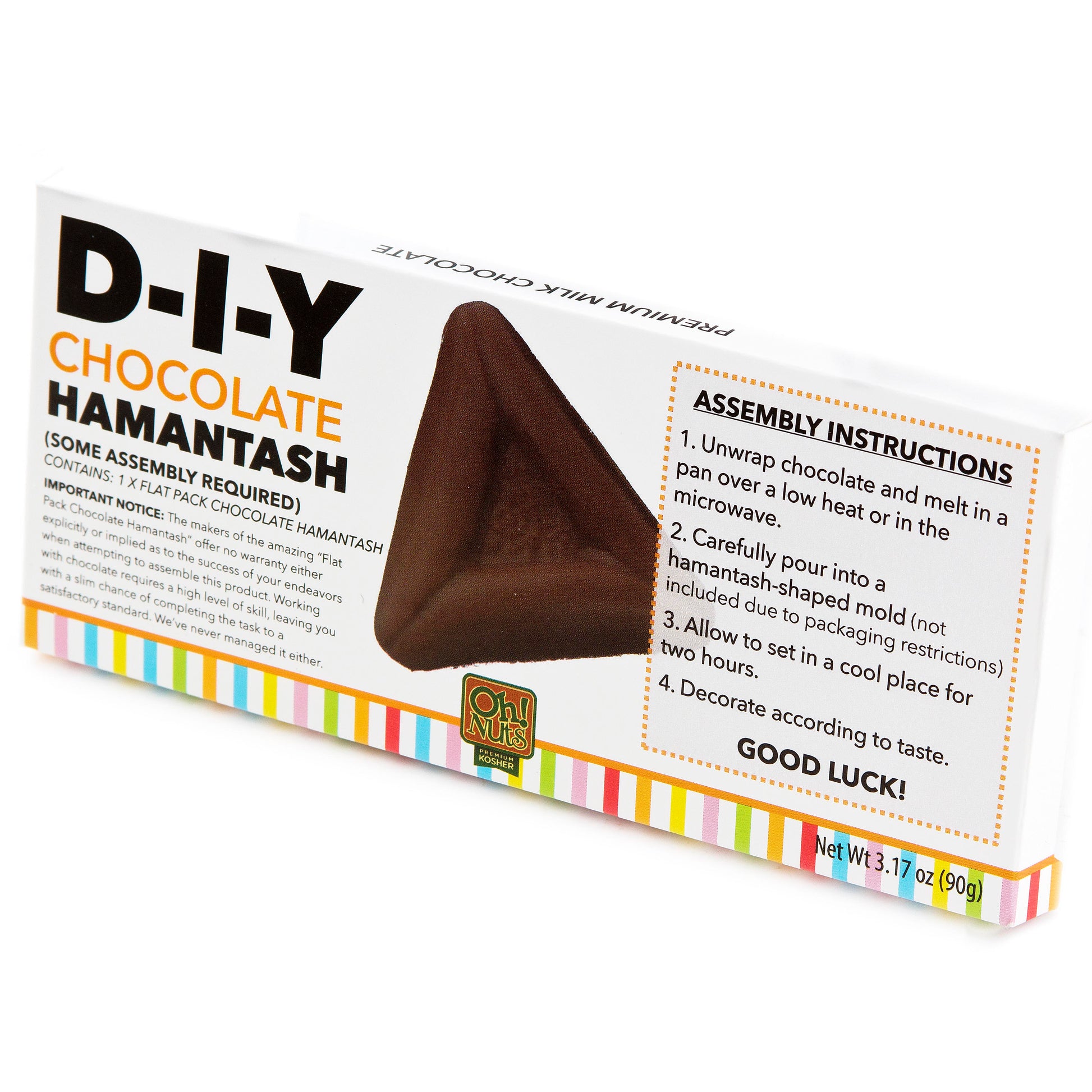 DIY Chocolate Hamantash Chocolate Bar Favor