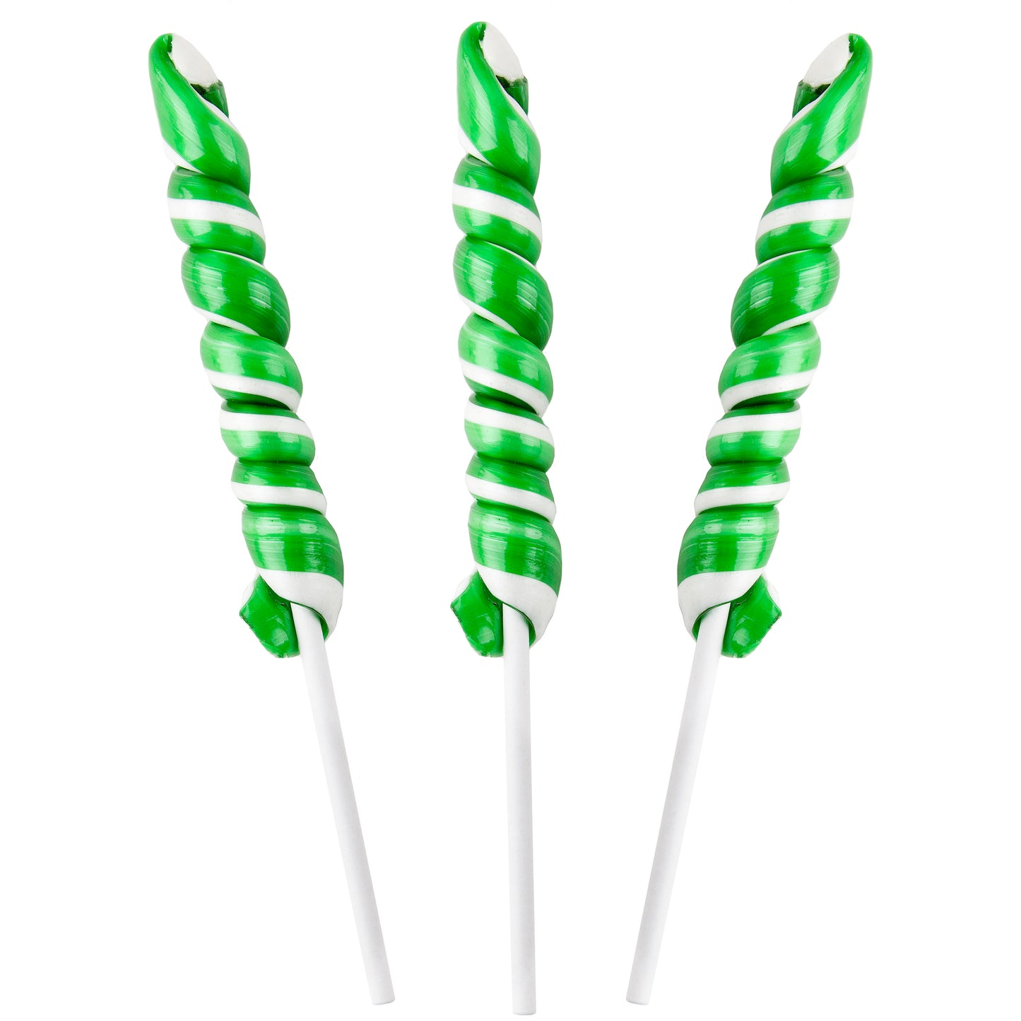 Mini Green & White Unicorn Lollipops - 24CT