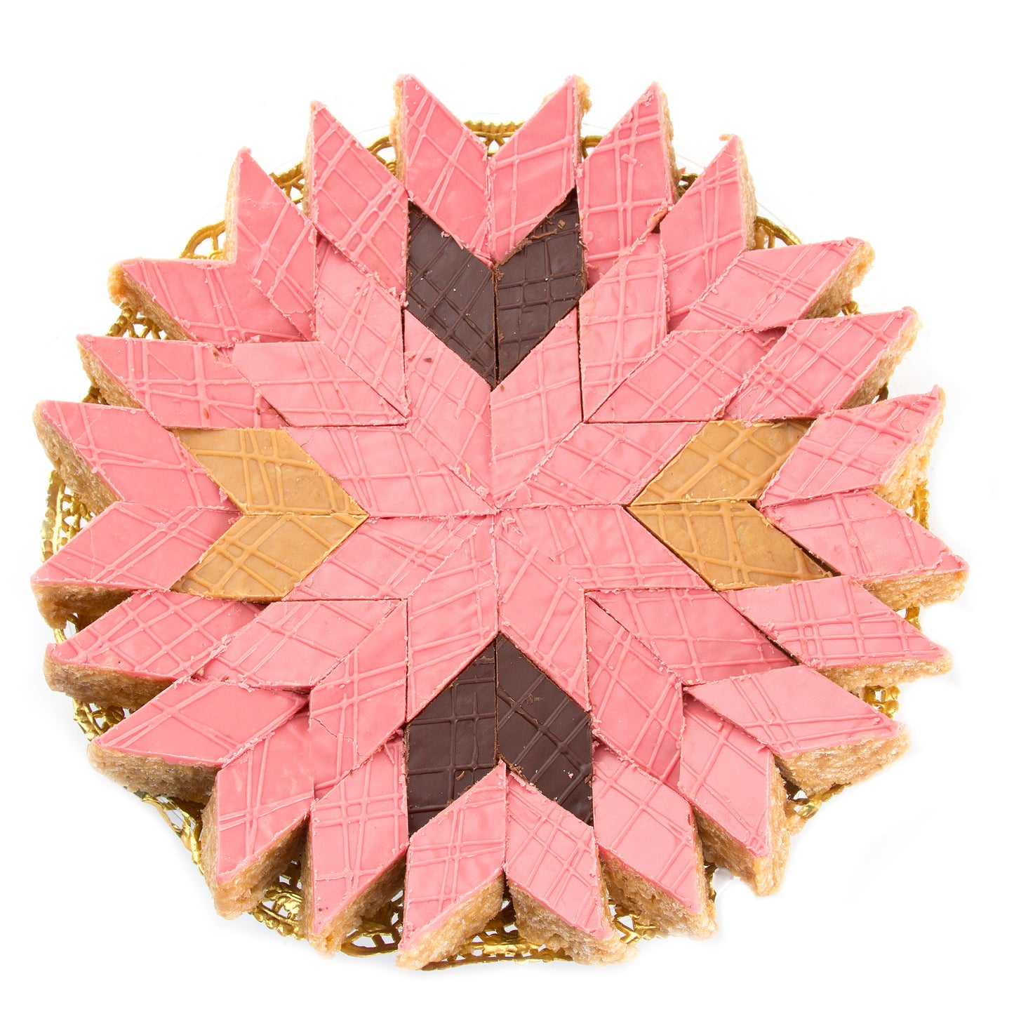 Handcrafted Pink Peanut Diamond Chew Platter - Medium