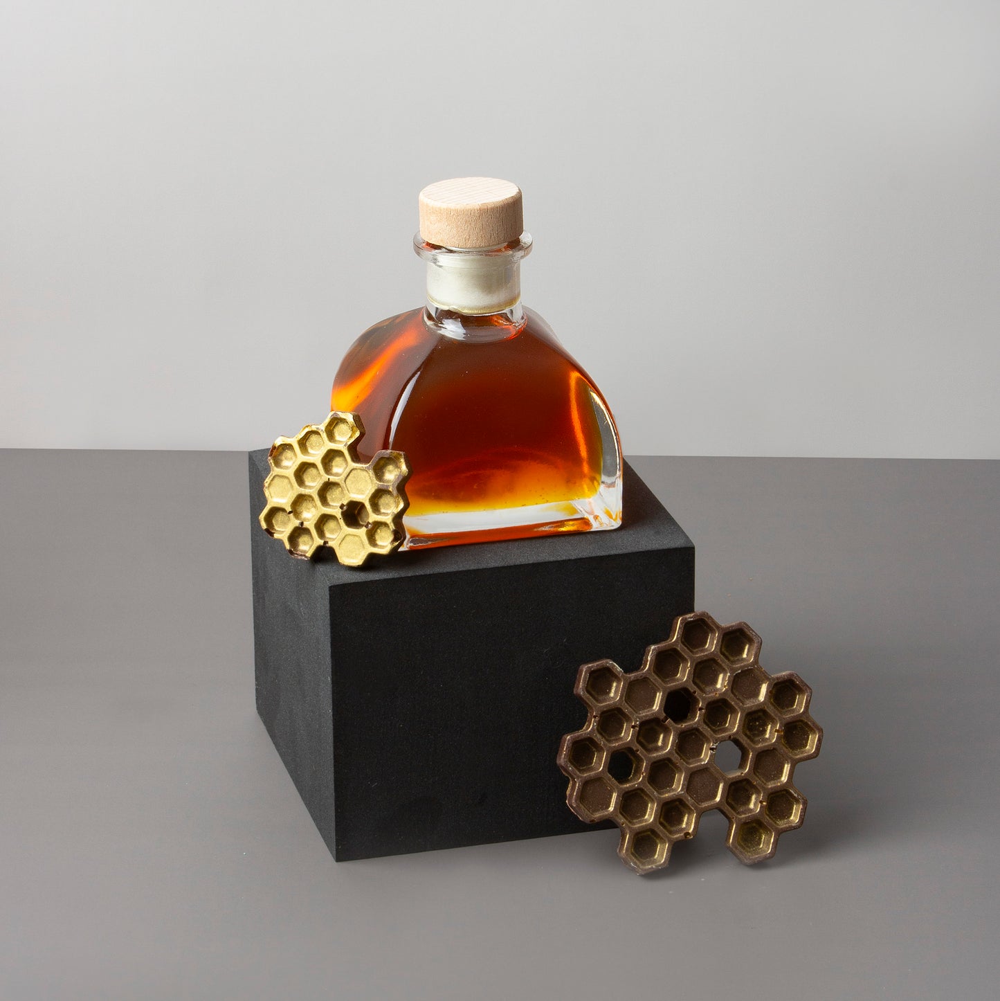 Rosh Hashanah Favor Elegant Square Honey Bottle 2.5oz - 12 CT