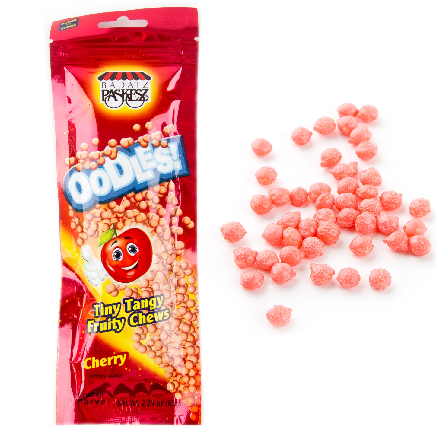 Oodles Tiny Tangy Cherry Fruity Chews Bags - 24 CT Box