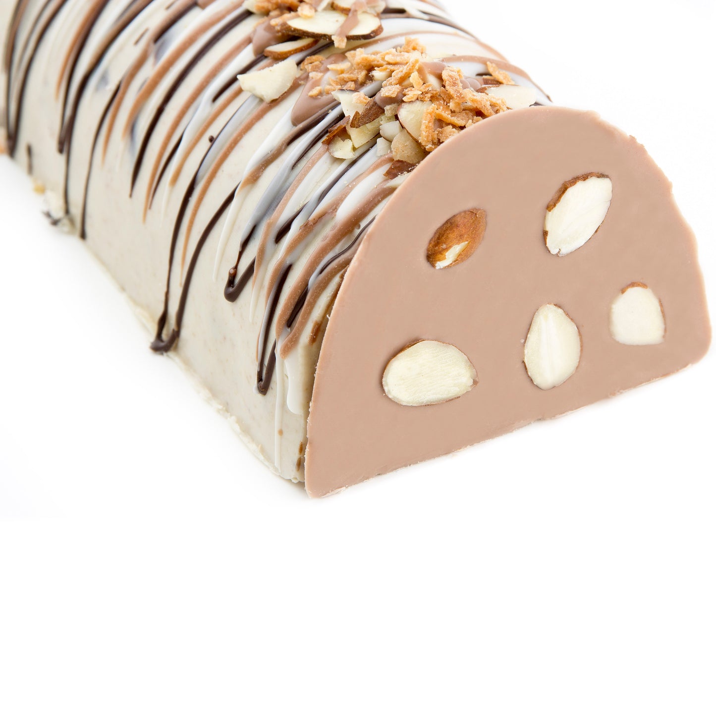Hand-Crafted Decorative Halva Truffle Chocolate Log