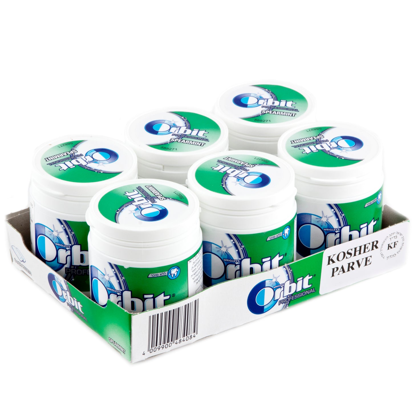 Orbit Sugar-Free Spearmint Gum 60 Pellets - 6CT Jars