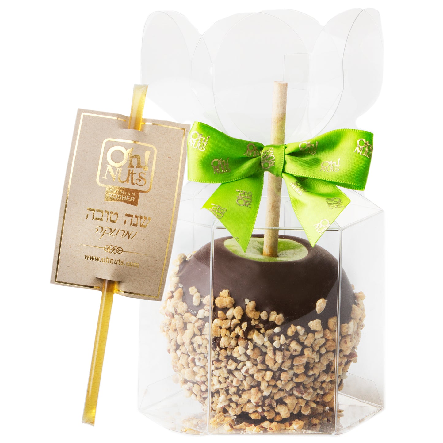Chocolate Dipped Apple With Honey Straw - 3 Pack