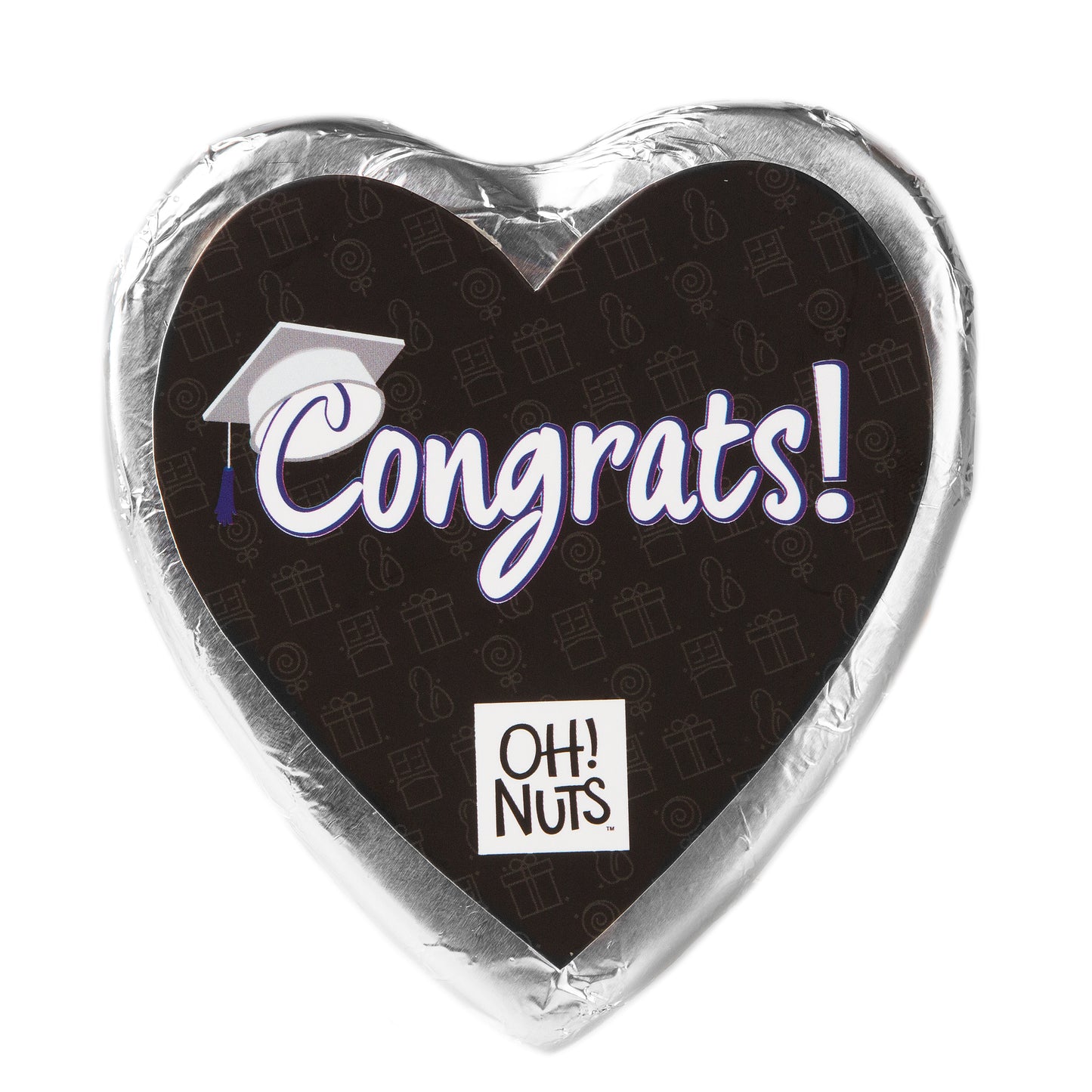 Congrats Dark Belgian Chocolate Message Heart