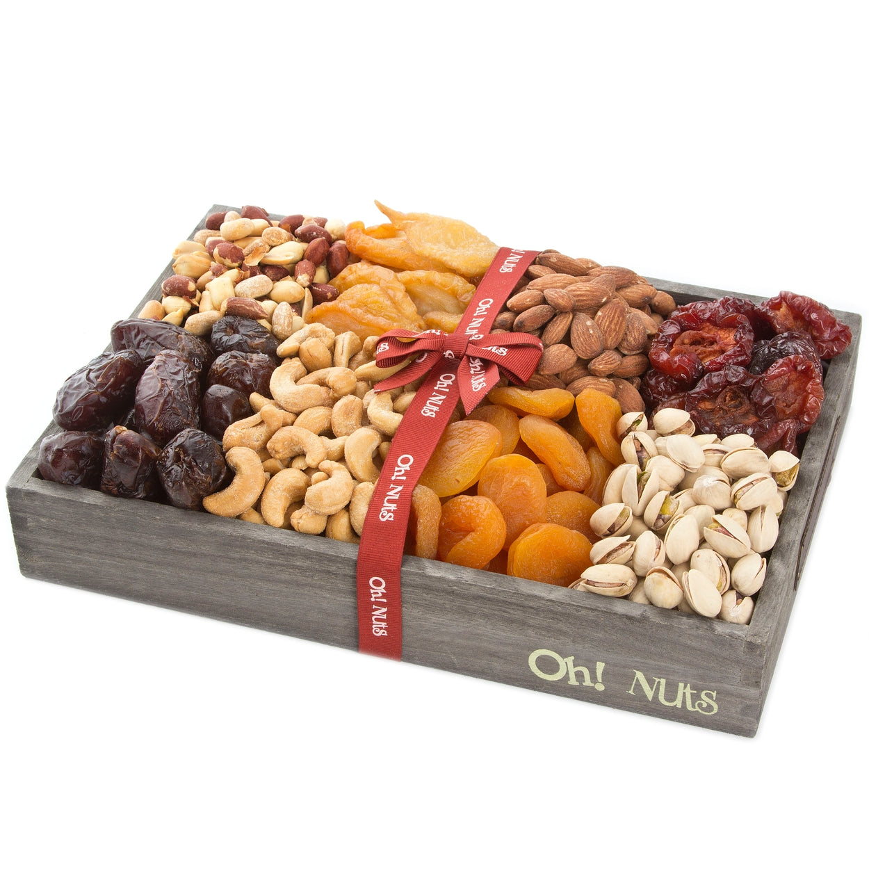 Wooden Dried Fruit & Nuts Line Up - Medium 12 Inch