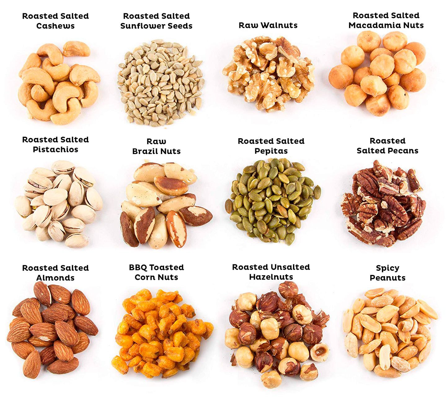 Mixed Nuts and Seeds Variety Snack Bags, Freshly Roasted Snack Serving Size Grab and Go Pack