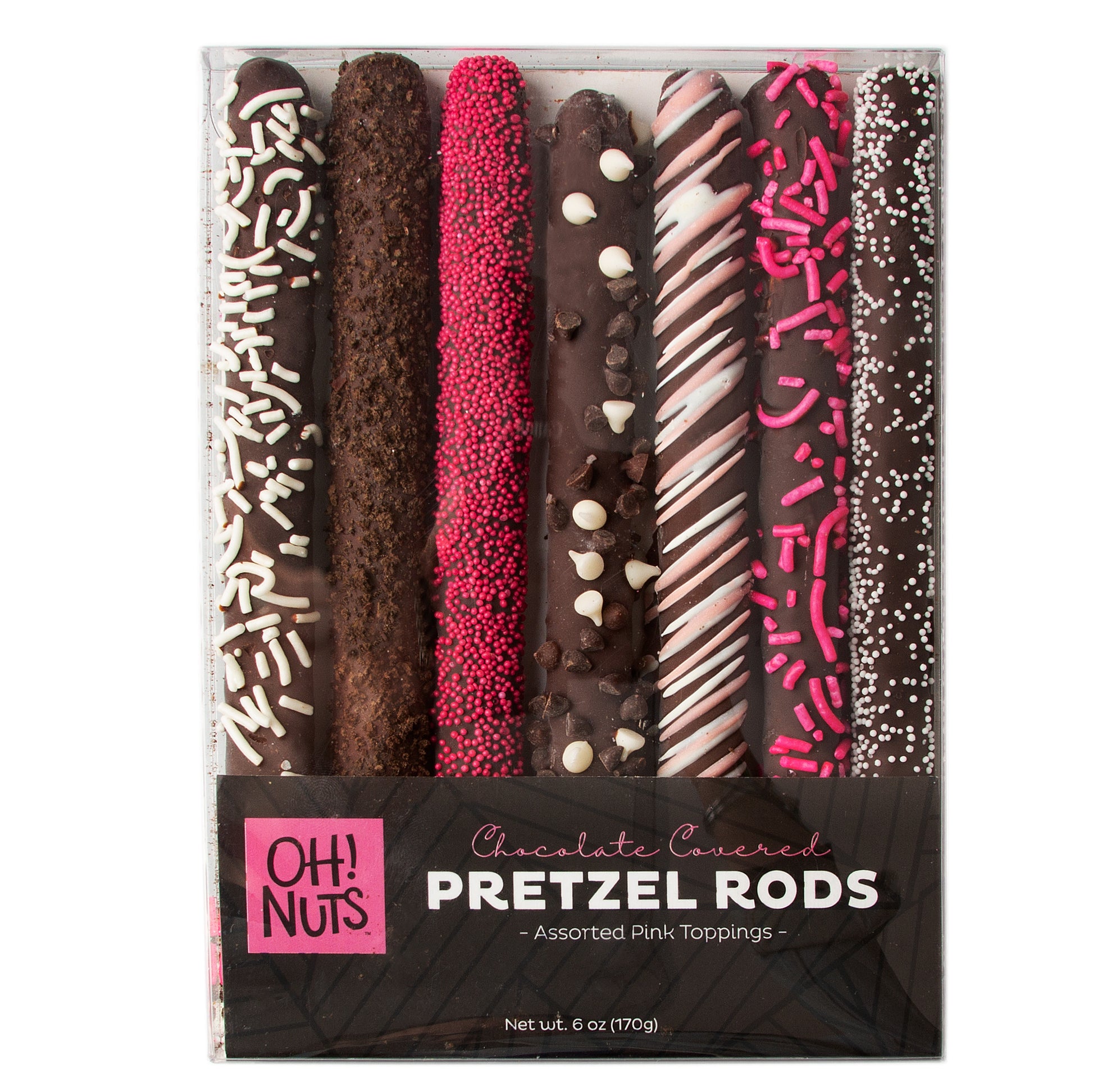 Baby Girl Chocolate Covered Pretzel Rods Gift Box