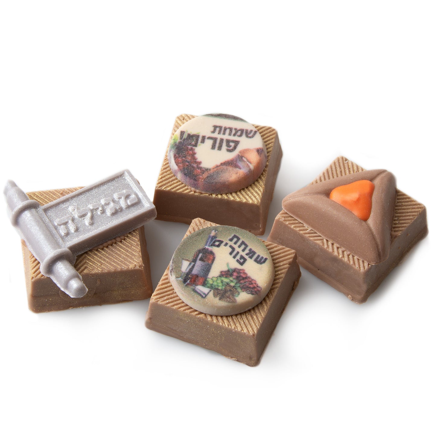 Purim Decorative Truffle Gift Box - 4CT