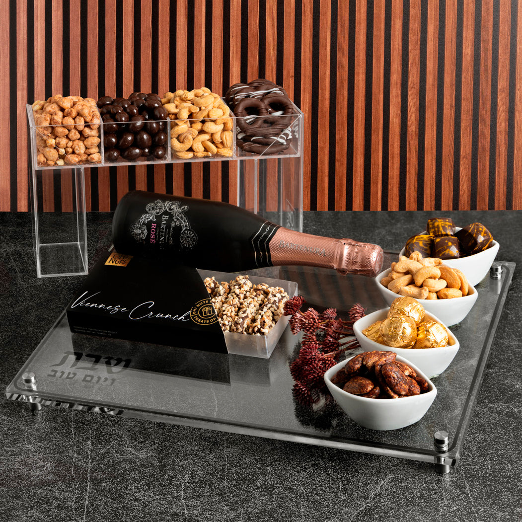 Purim Shabbat Challah Serving Tray Gift Basket Mishloach Manos