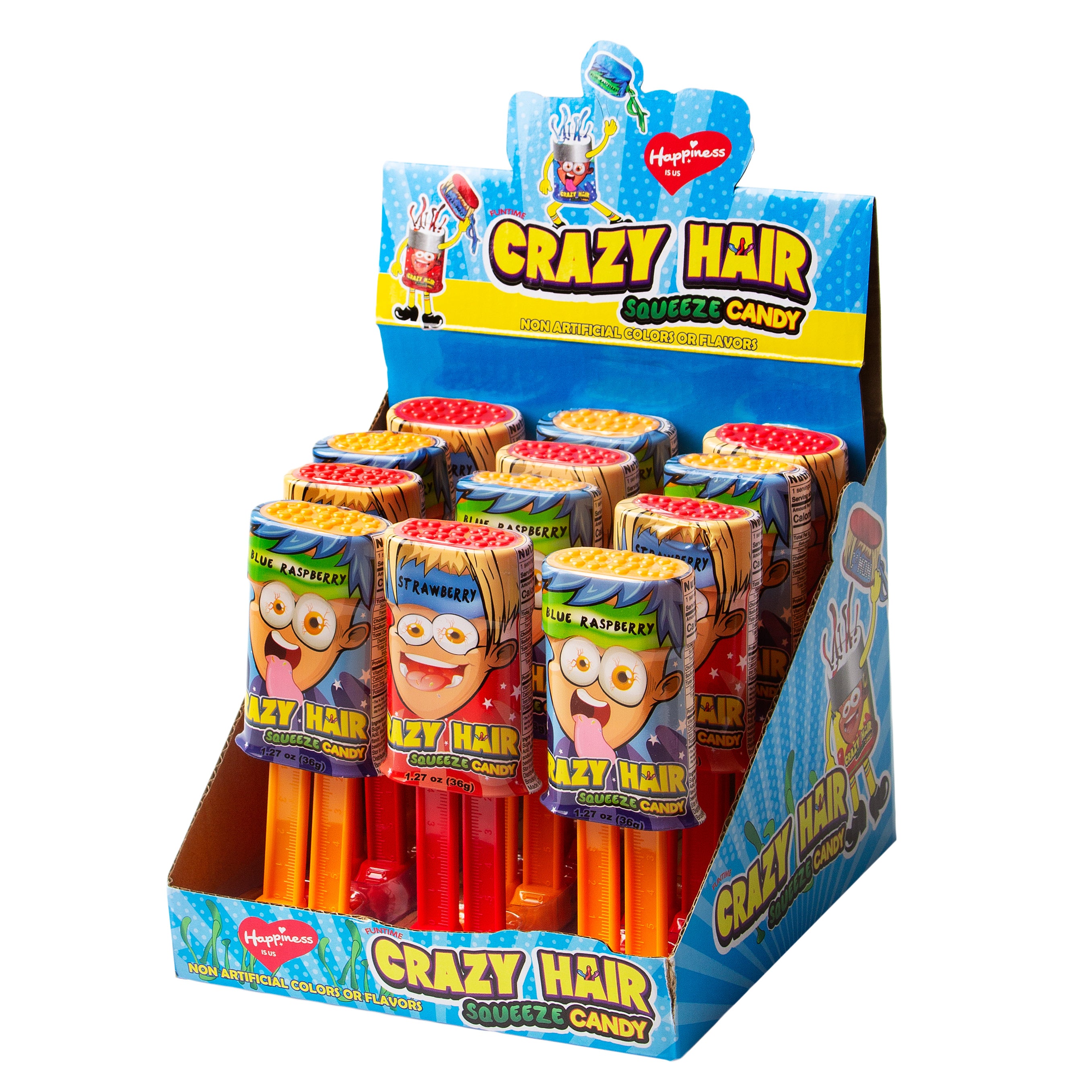 Crazy Hair Squeeze Candy - 12CT Box – Oh! Nuts