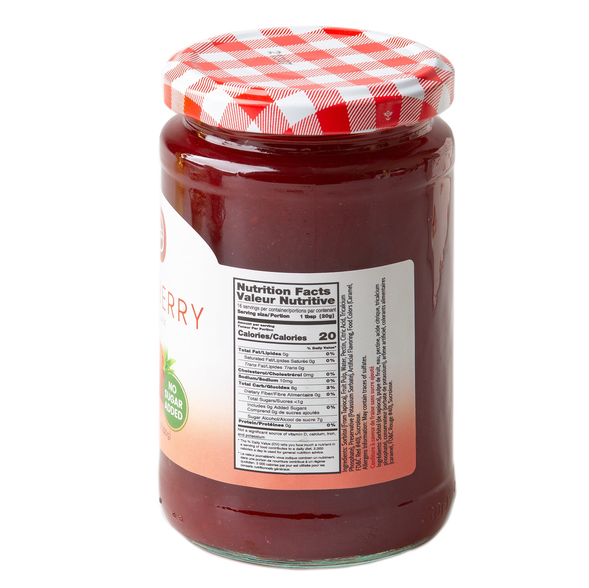 Passover No Sugar Added Strawberry Flavored Jam