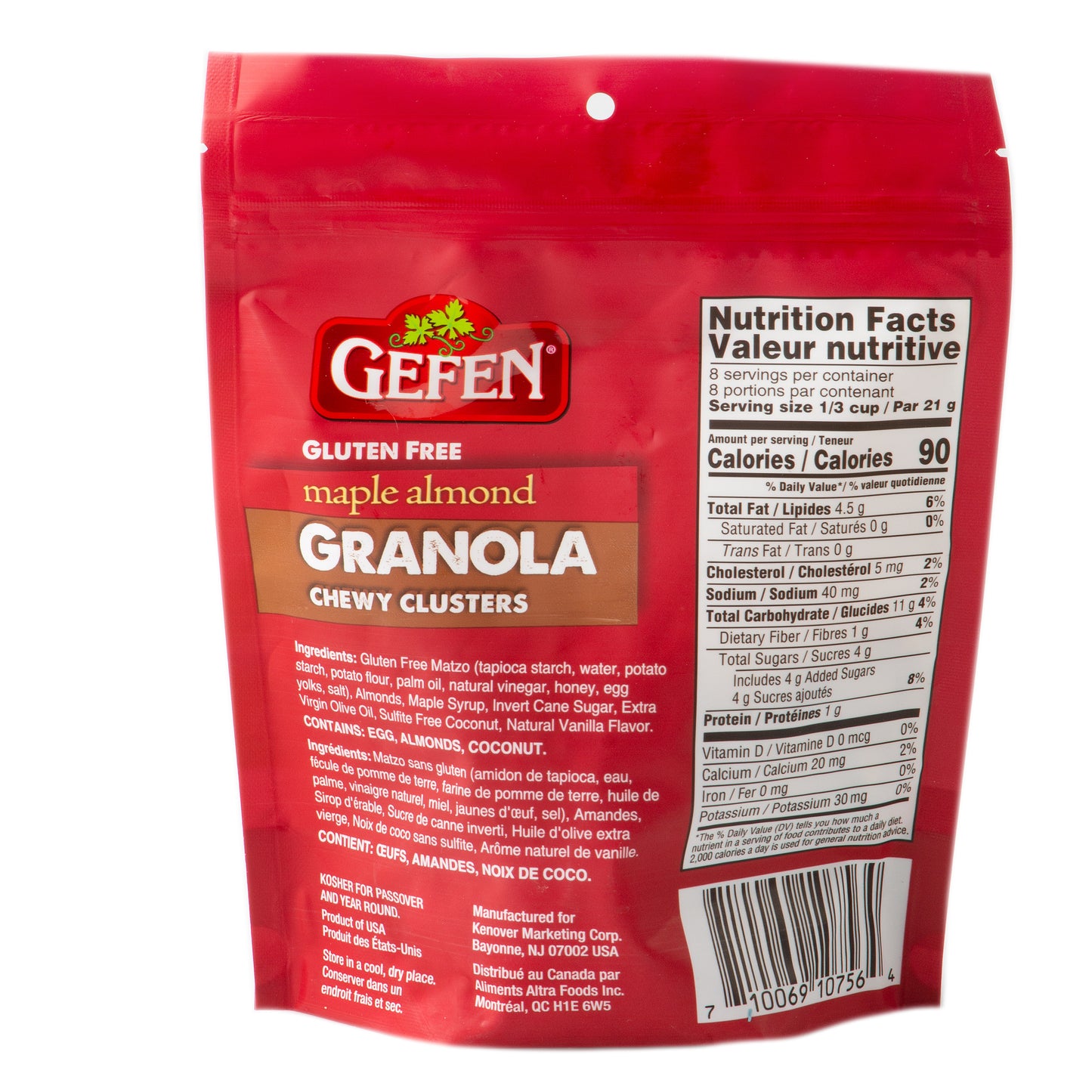 Passover Maple Almond Granola Chewy Clusters