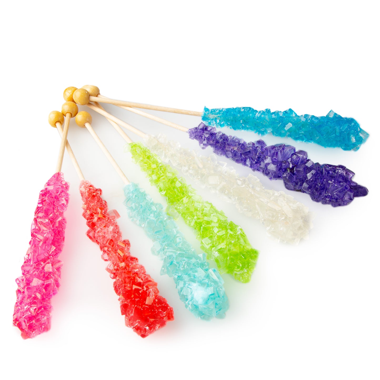 Colorful Assorted Unwrapped Large Rock Candy Swizzle Sticks