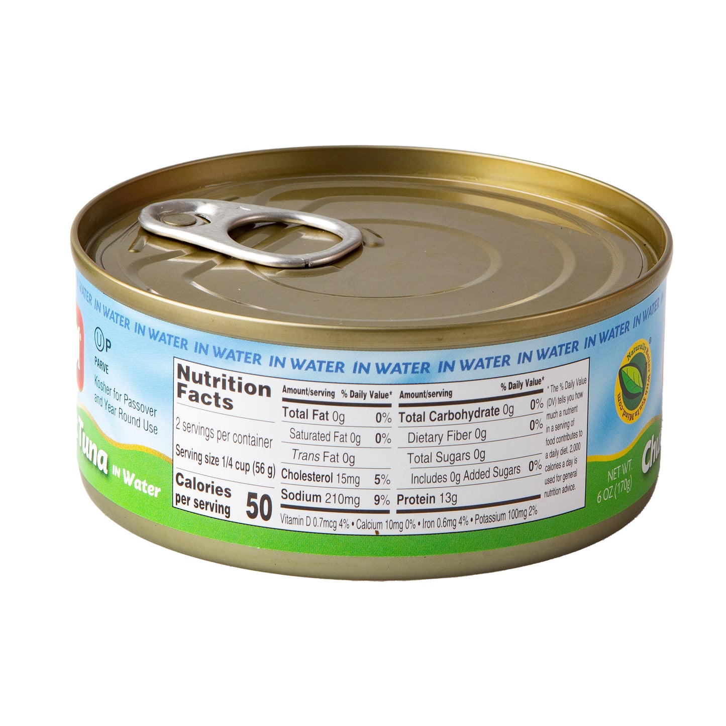 Passover Chunk Light Tuna in Water - 6oz Tin