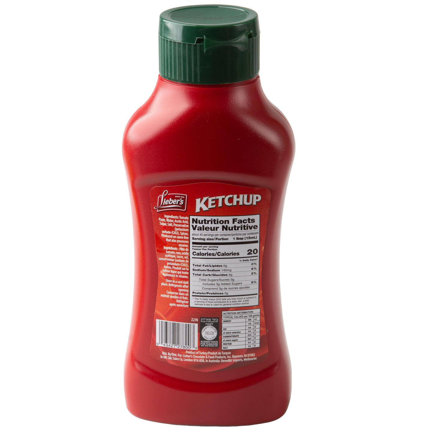 Passover Ketchup - 25.4oz Bottle