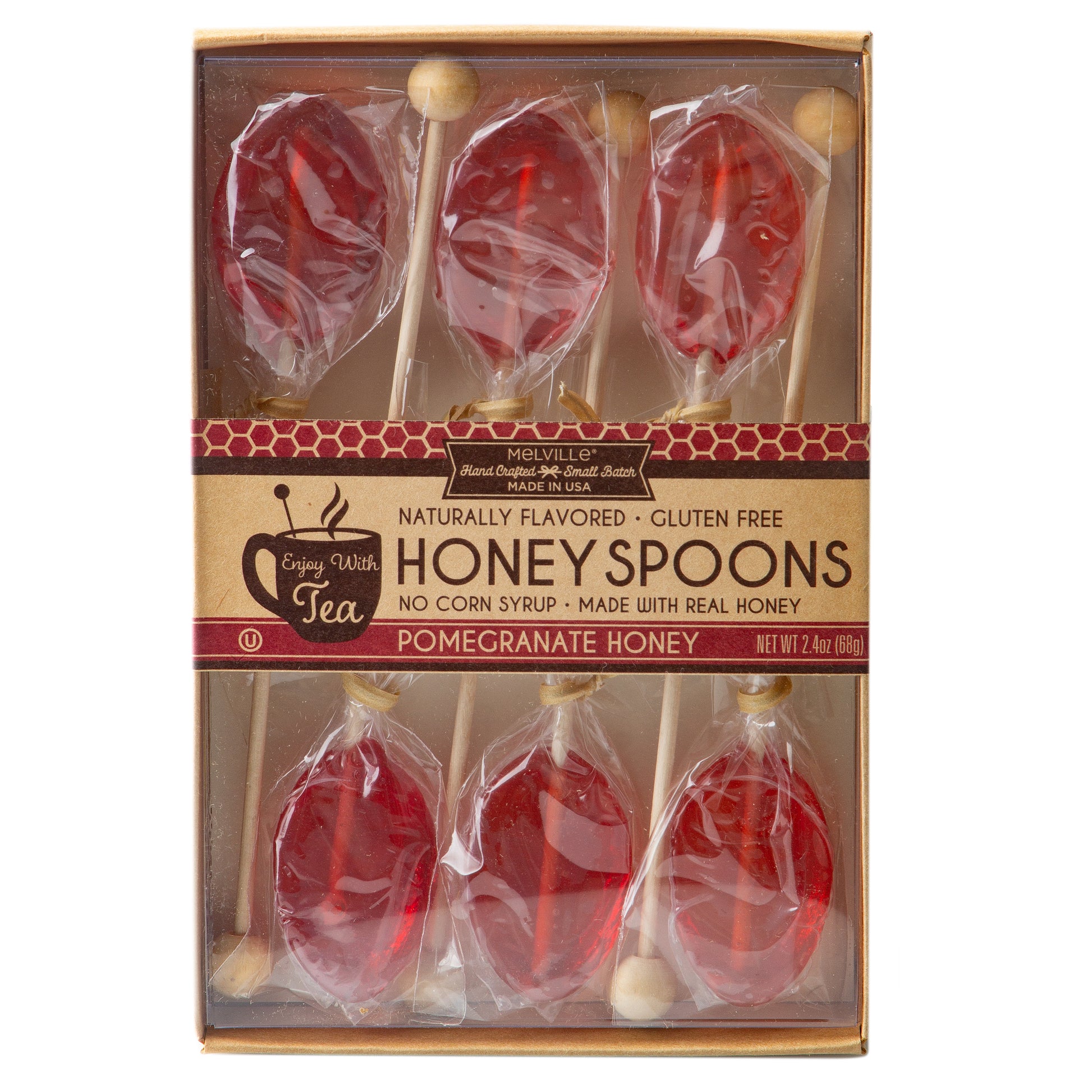 Hand Made Pomegranate Honey Spoon Lollipops