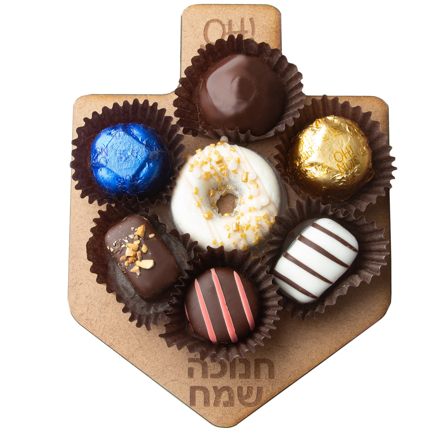 Chanukah Dreidel Chocolate Gift Basket