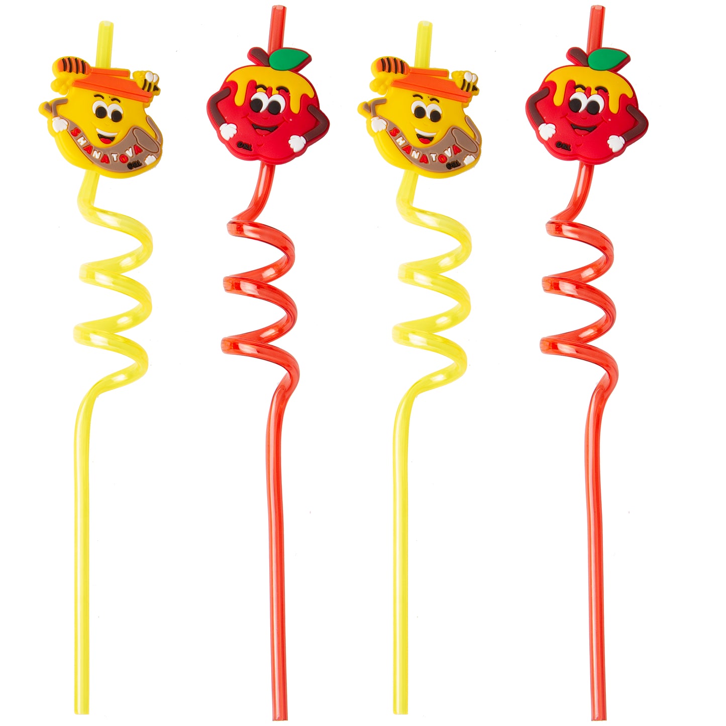 Rosh Hashanah Crazy Straws - 4 Pack