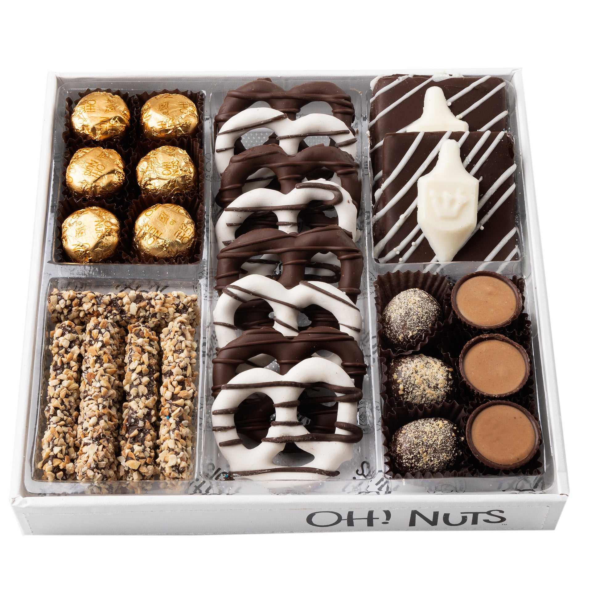 Hanukkah Chocolate Leather Gift Basket