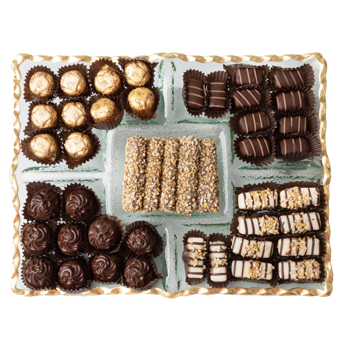 Non-Dairy Chocolate Square Glass Tray