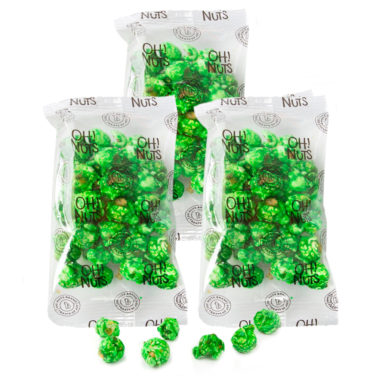 Green Candy Coated Popcorn Snack Pack