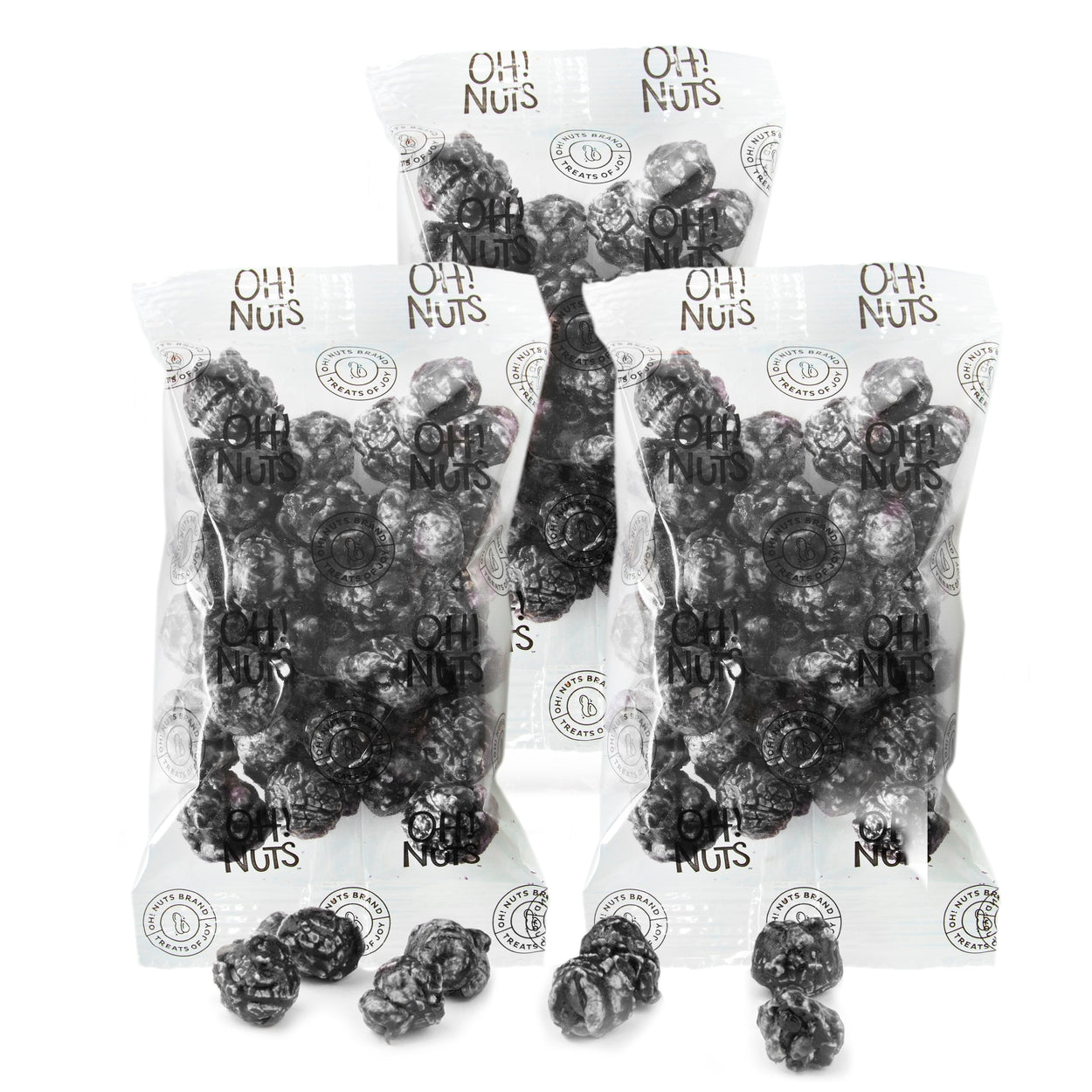 Black Candy Coated Popcorn Snack Pack