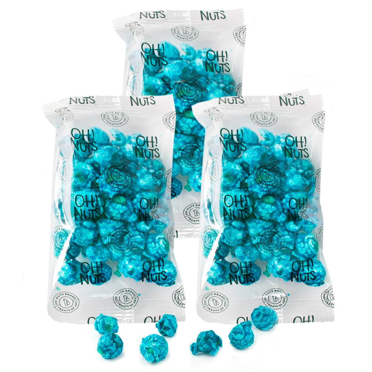 Blue Candy Coated Popcorn Snack Pack