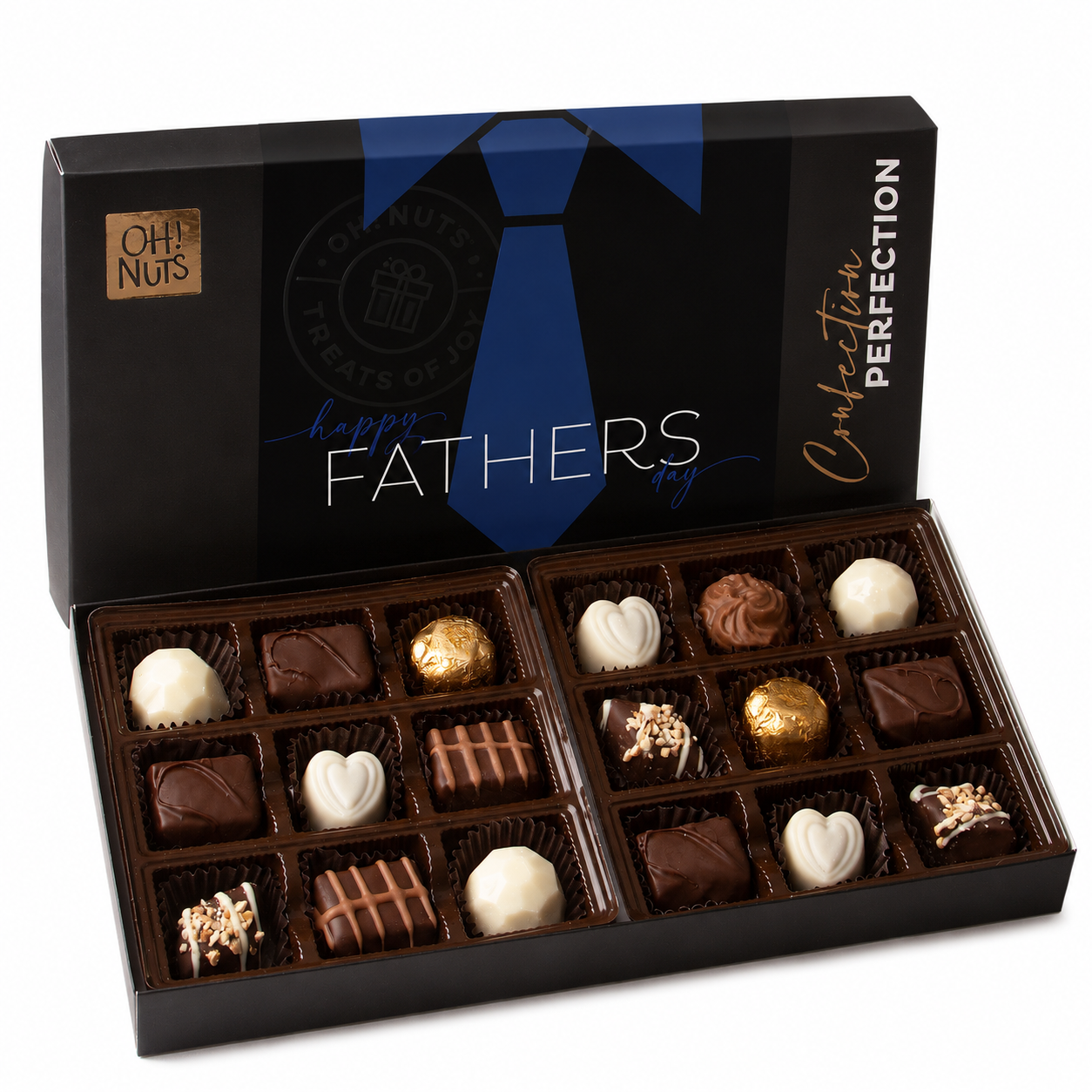 "Father's Day" Non-Dairy Chocolate Truffle Gift Box - 18Pc.