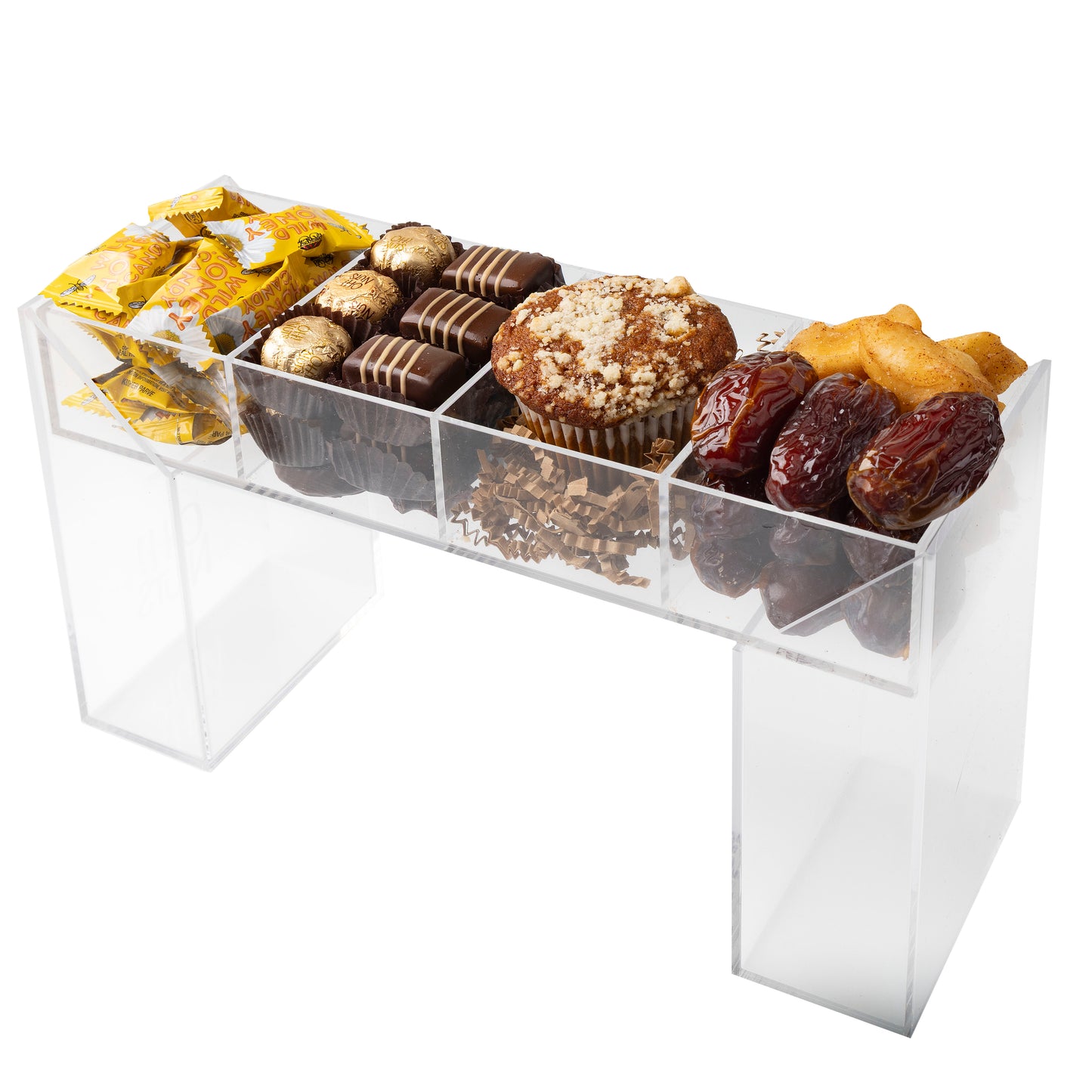 Rosh Hashanah Lucite Treat Display Gift Basket