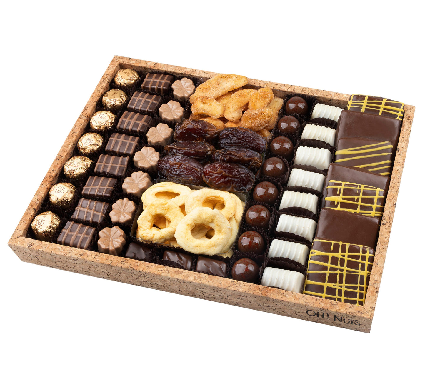 Rosh Hashanah Gourmet Signature Cork Chocolate Tray - Large 14"