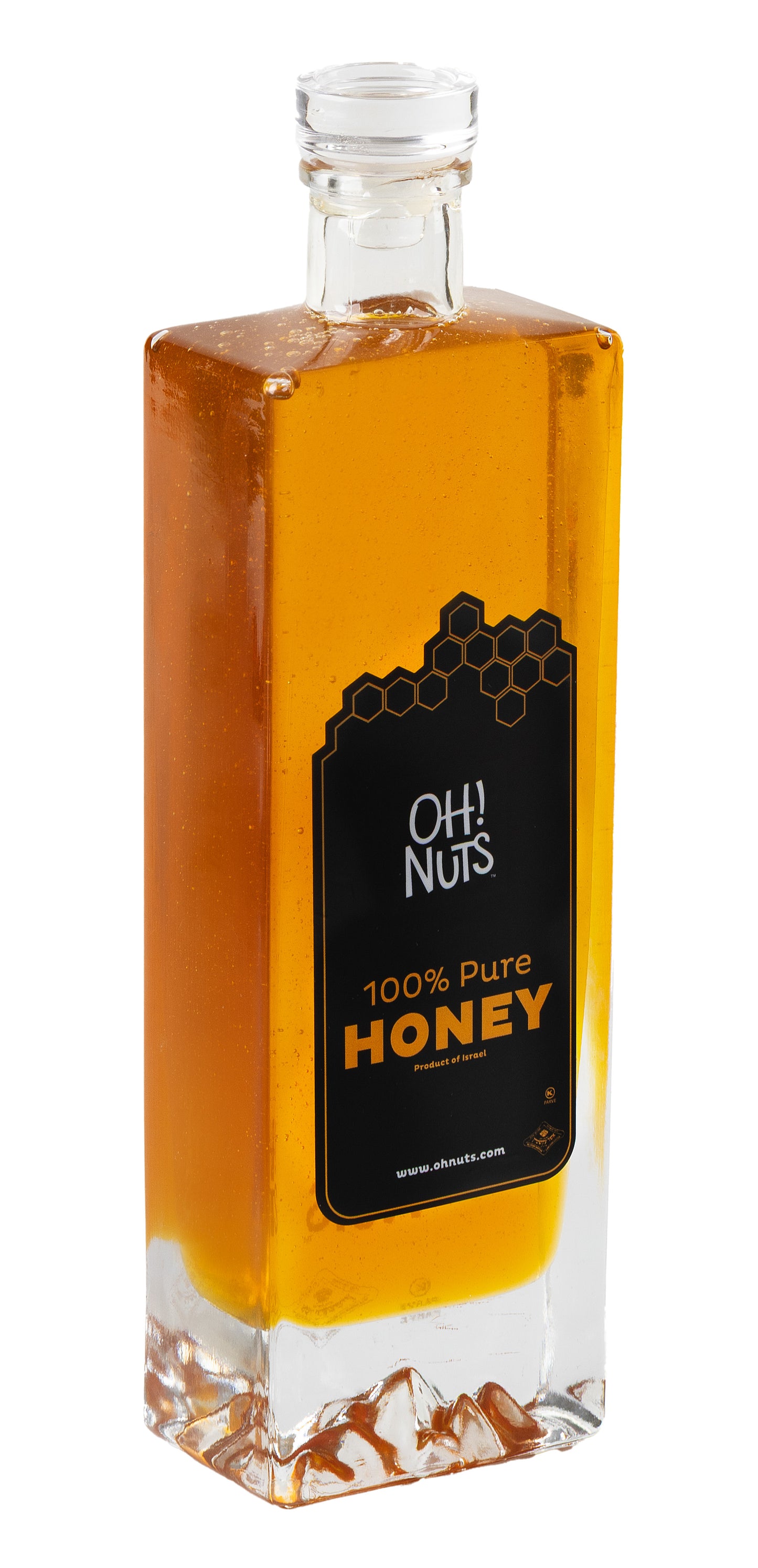 Rosh Hashanah Large Stylish Square Holiday Gift Honey Bottle - 26oz