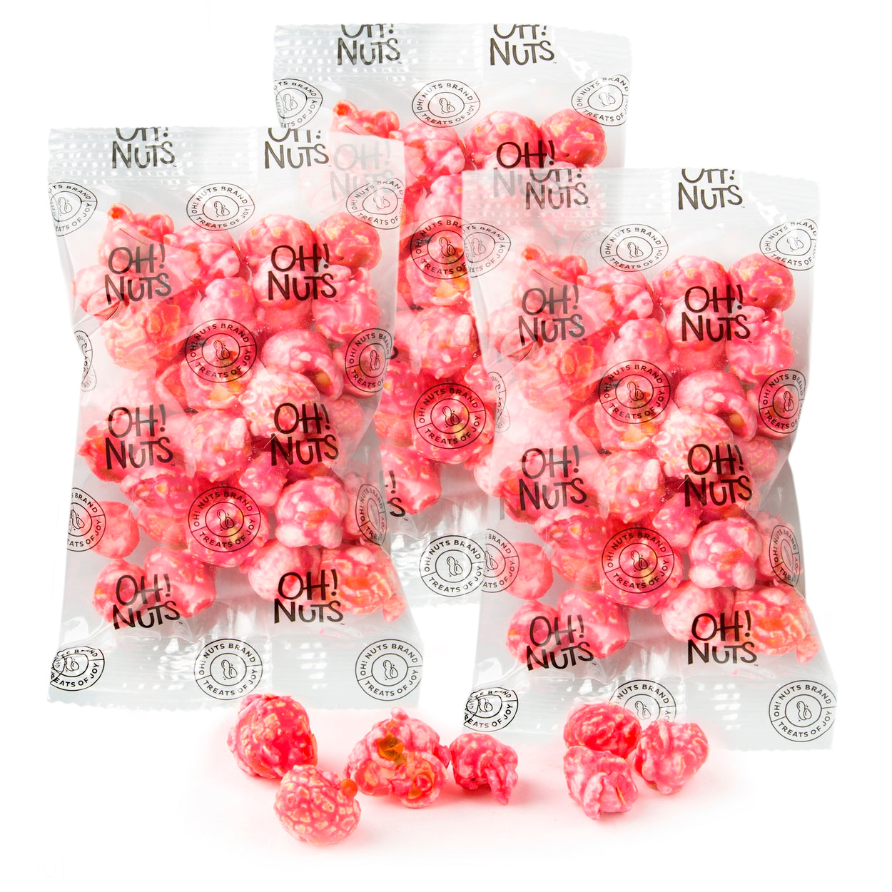 Pink Candy Coated Popcorn Snack Pack – Oh! Nuts