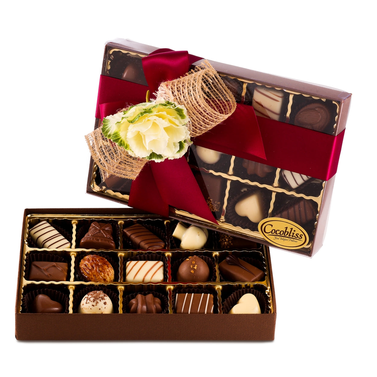 Premium Belgium Truffles Clear Box - 15 PC Box