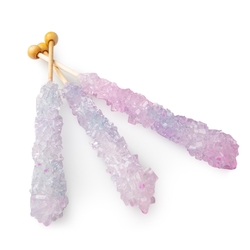 Large Wrapped Lavender Rock Candy Crystal Sticks - Tutti Frutti