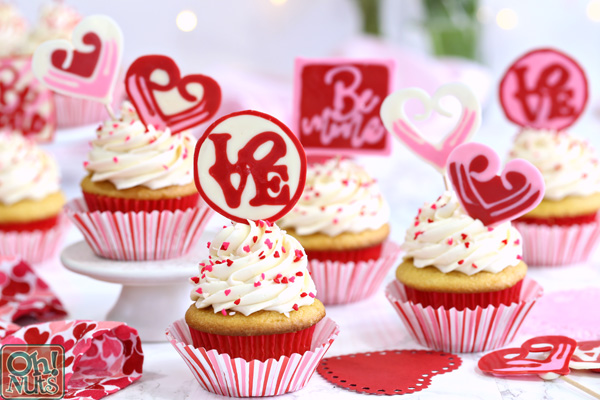 valentine fondant cupcake toppers