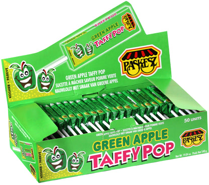 Green Apple Taffy Pop - 50CT Box