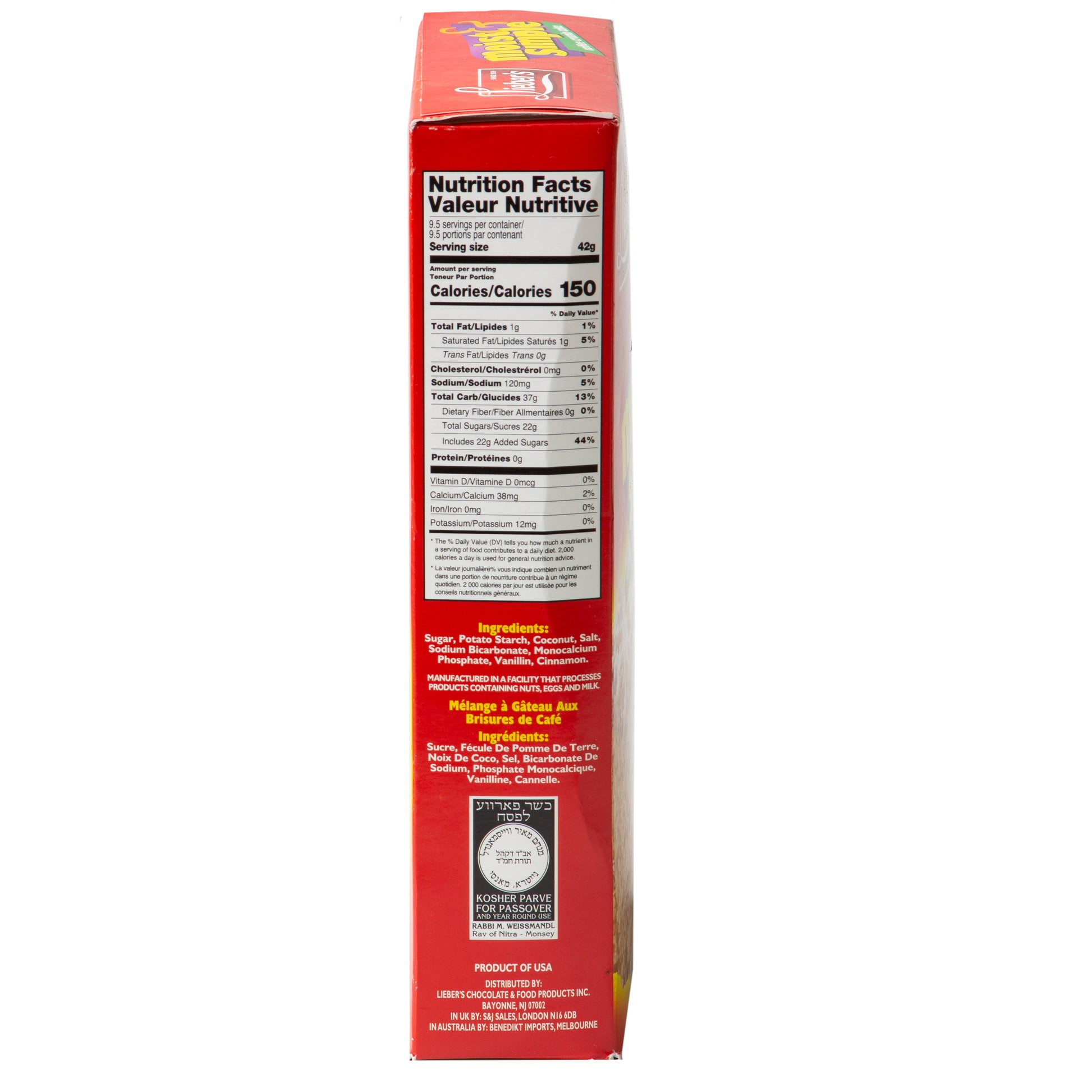 Gluten Free Coffee Crumb Cake Mix 14 oz