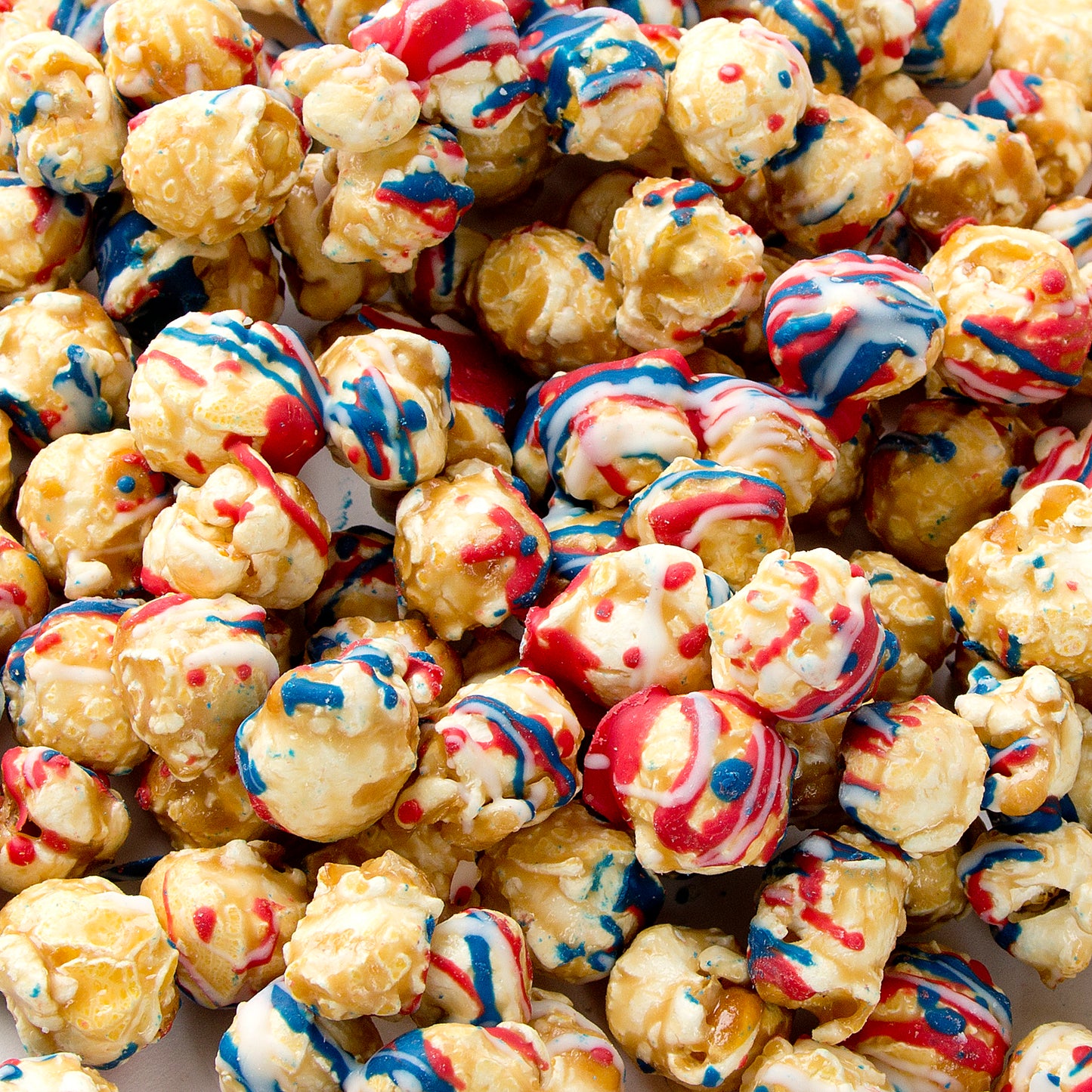 Patriotic Drizzled Caramel Popcorn
