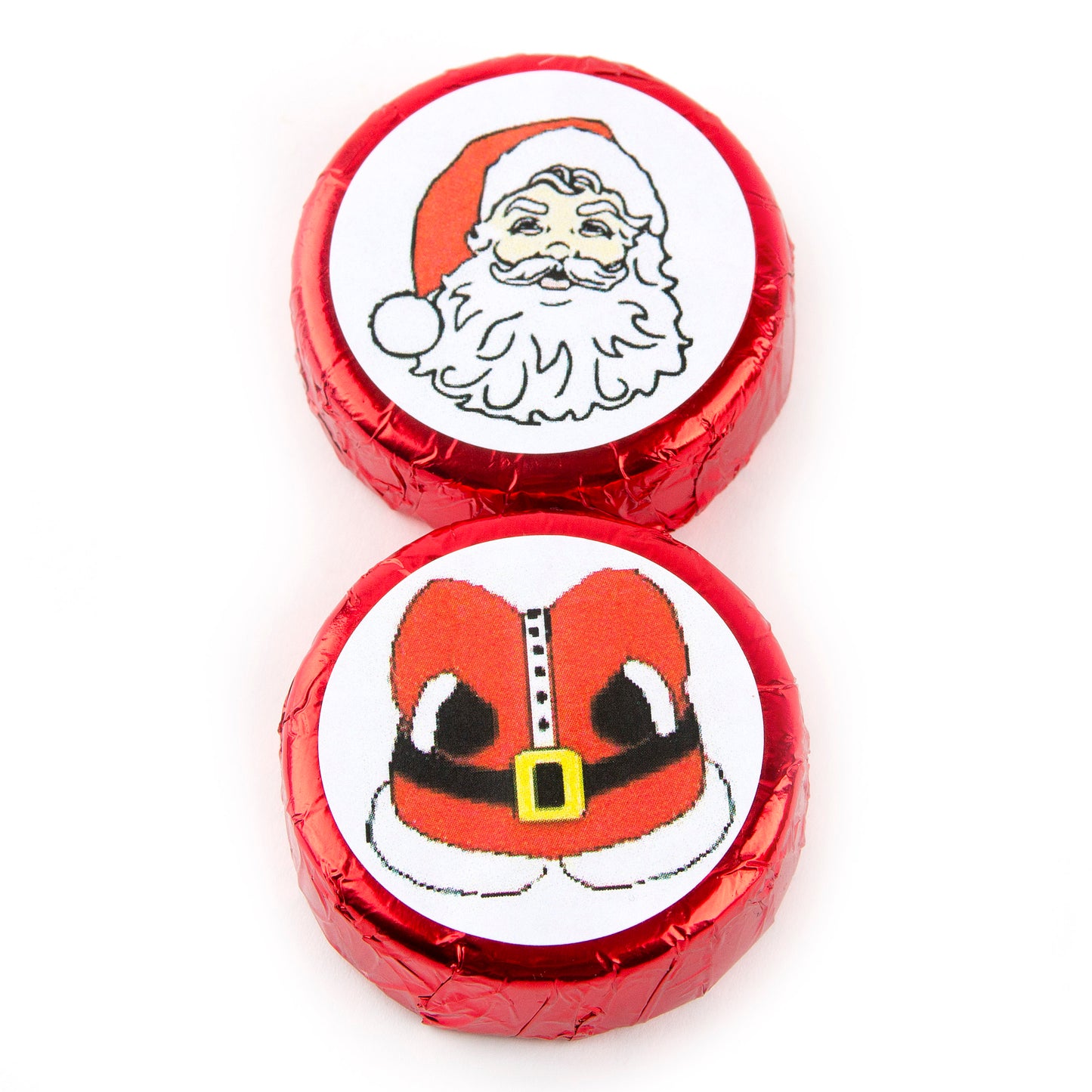 Holiday Santa Claus Foiled Chocolate - 2PC Favor Box