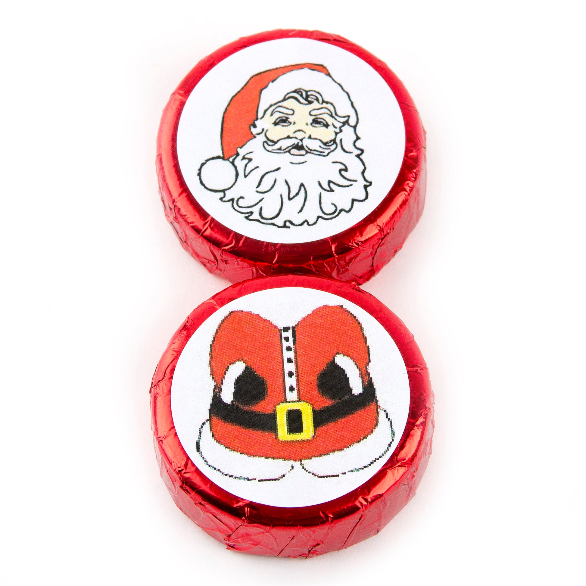 Holiday Santa Claus Foiled Chocolate - 2PC Favor Box